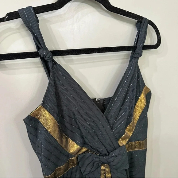 Marc Jacobs Metallic Bow Dress Black Cocktail Dress - Picture 5 of 8